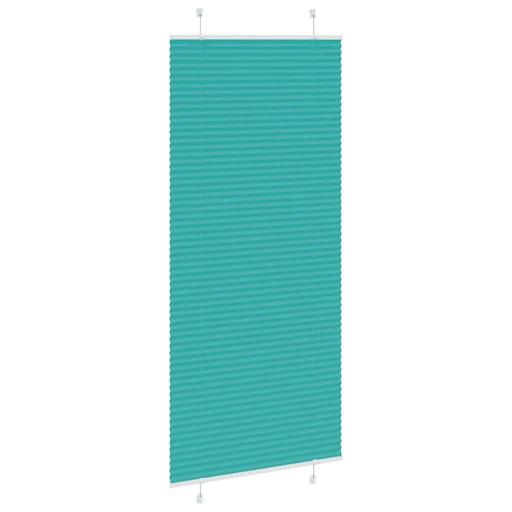 Gasolina verde plissada cega 95x200 cm largura tecido 94,4 cm