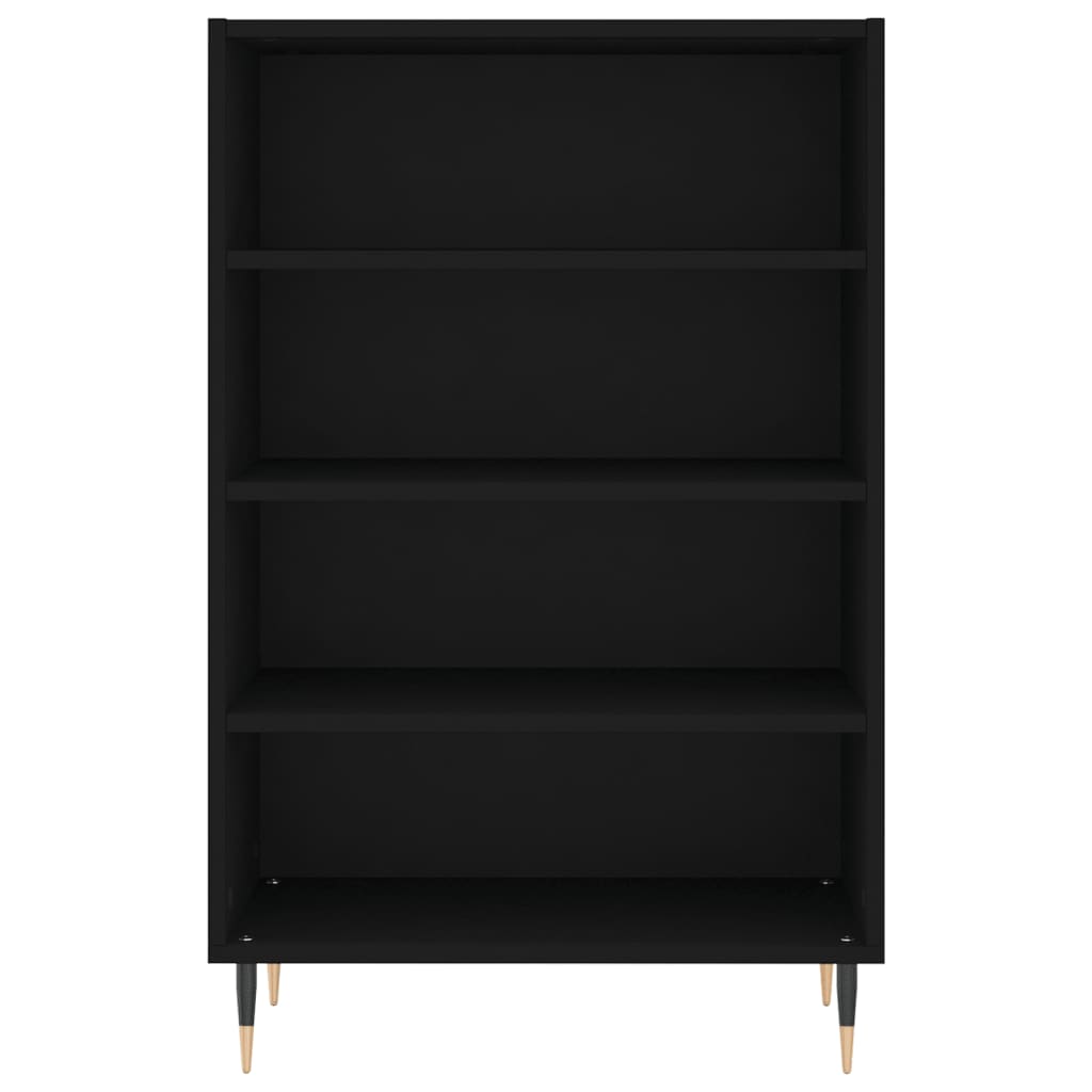 Armário alto 57x35x90 cm derivados de madeira preto