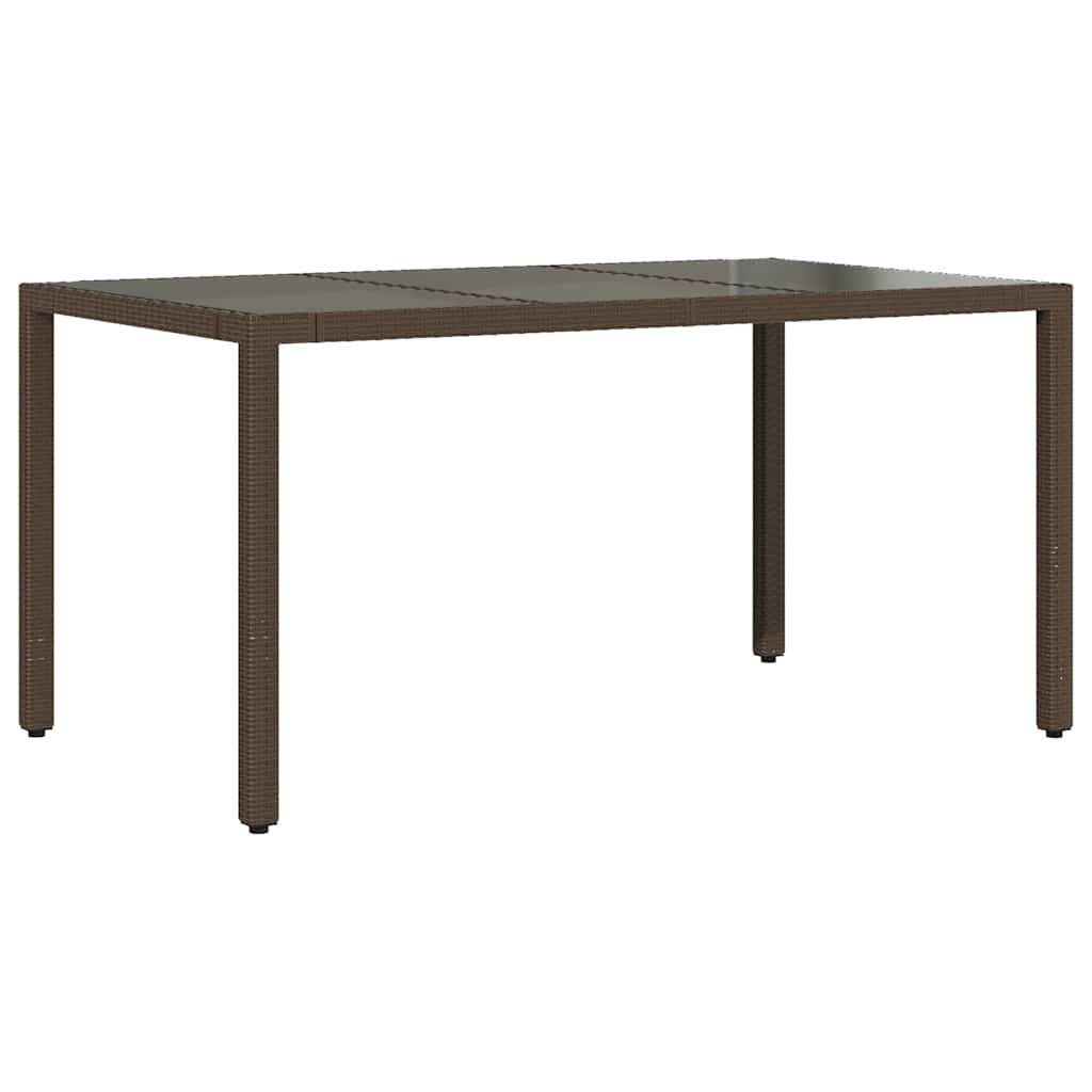 7 Pcs conjunto bistrô de jardim c/ almofadões vime PE castanho