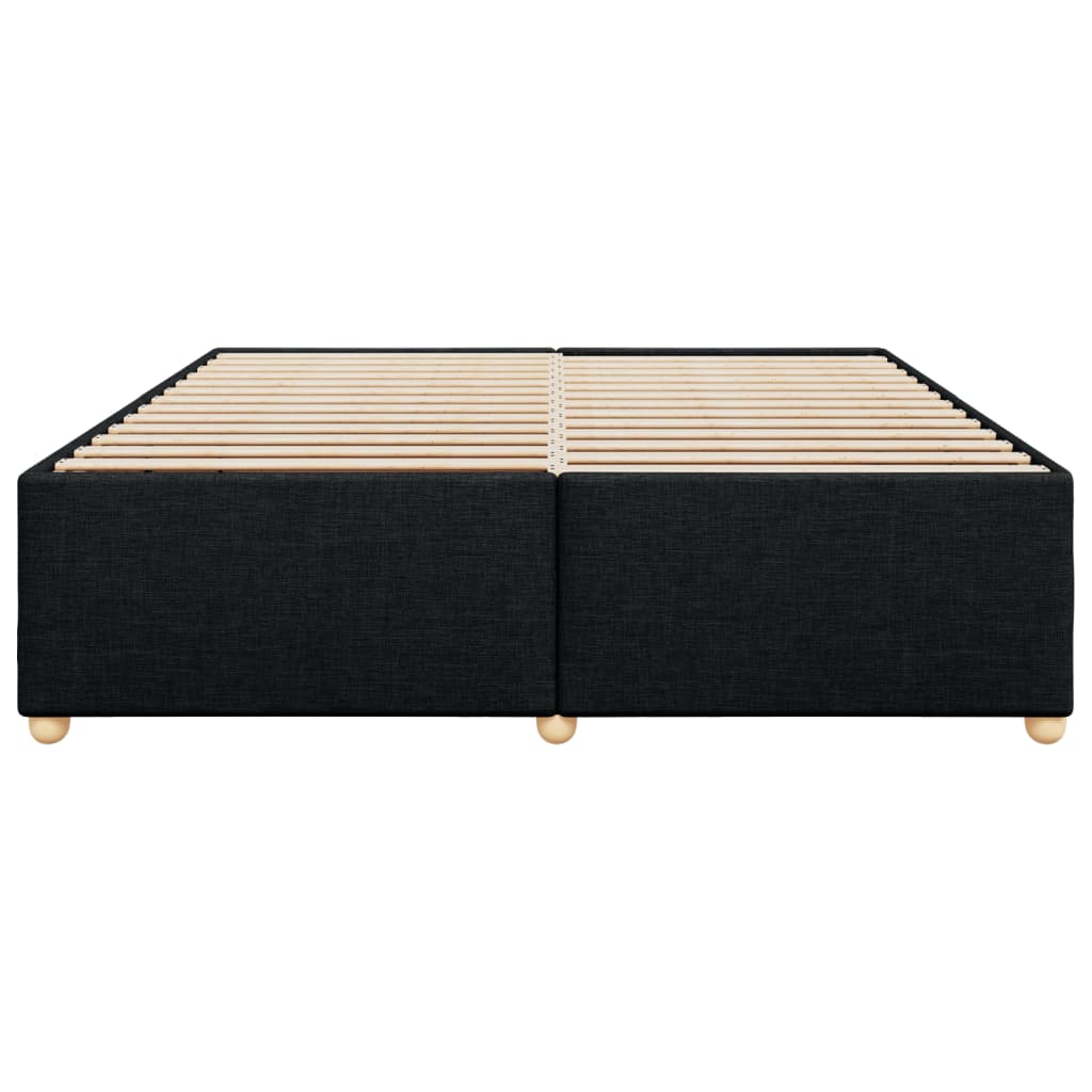 Estrutura de cama sem colchão 200x200 cm tecido preto