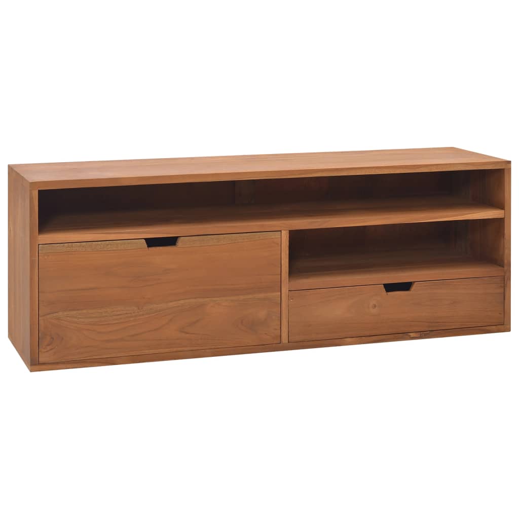Móvel de TV 110x30x40 cm madeira de teca maciça