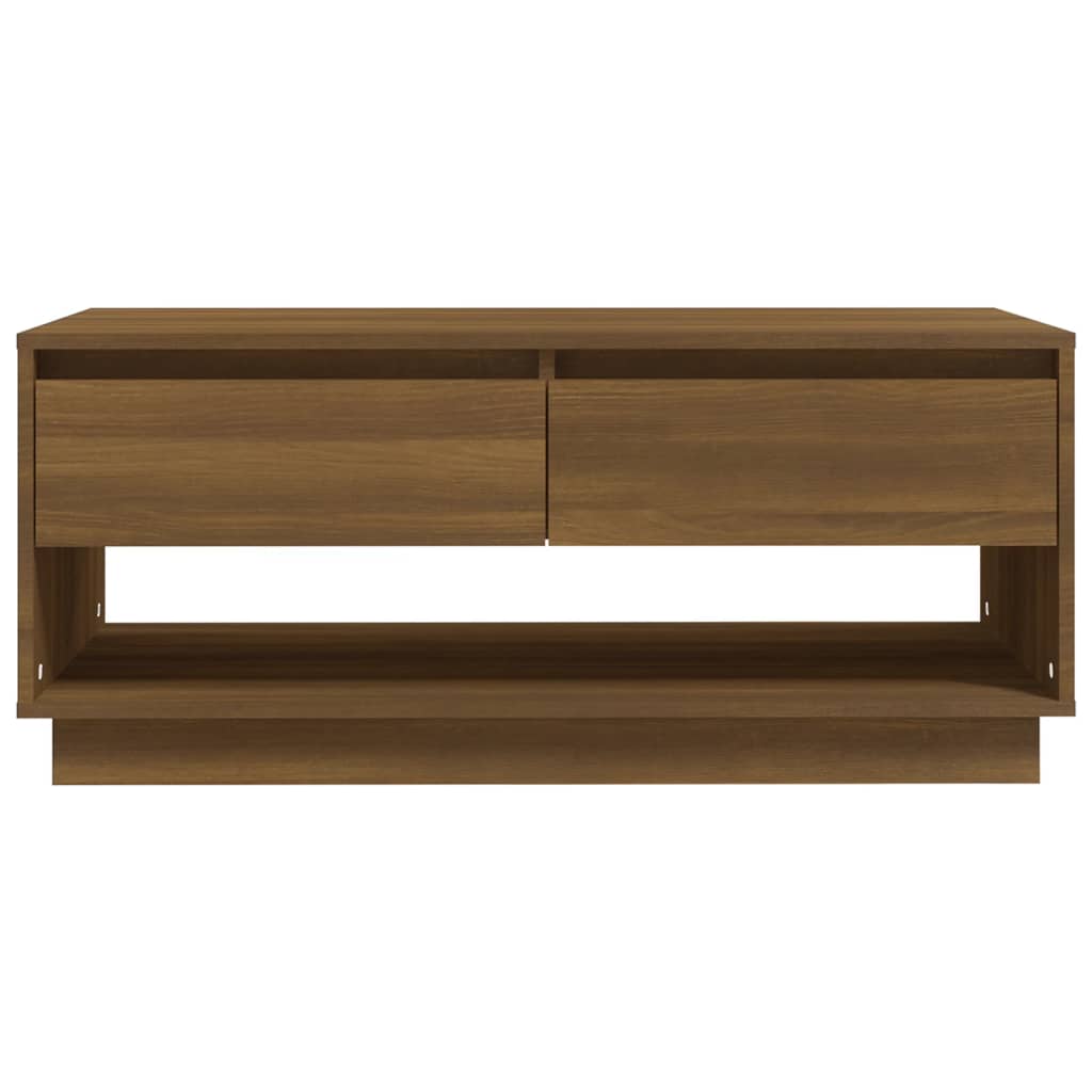 Mesa centro 102,5x55x44 cm derivados madeira carvalho castanho