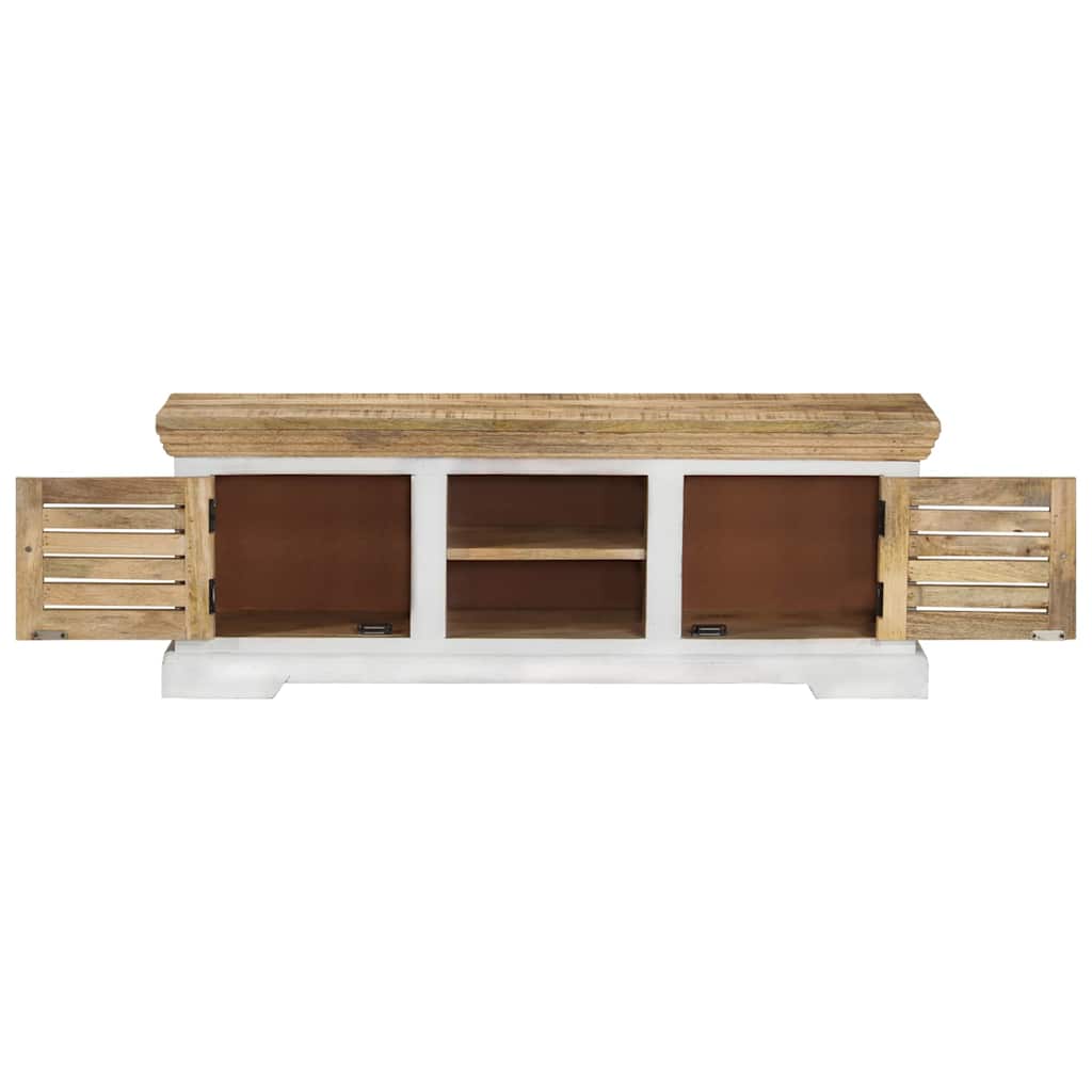 Móvel de TV 110x30x40 cm madeira de mangueira maciça