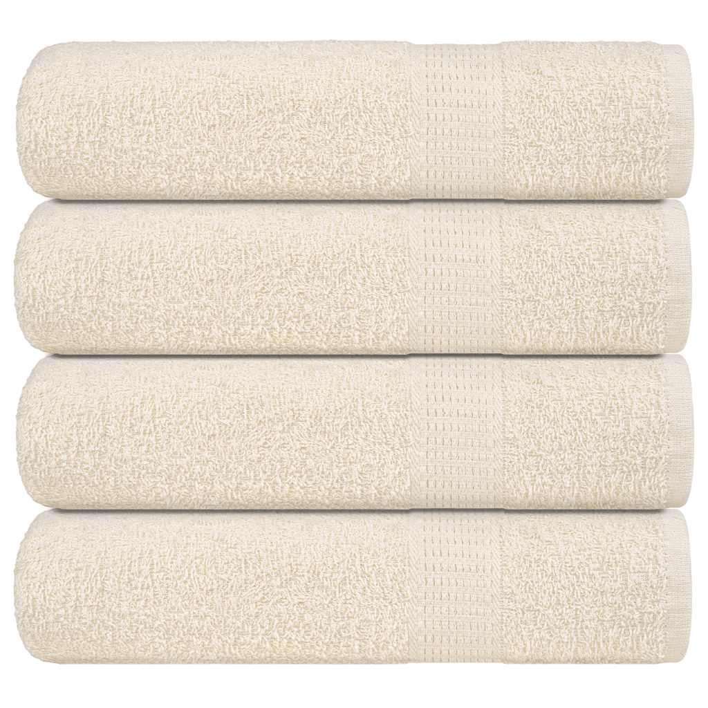 Toalhas de mãos frogn 4 pcs 50x100 cm 360 g/m² creme