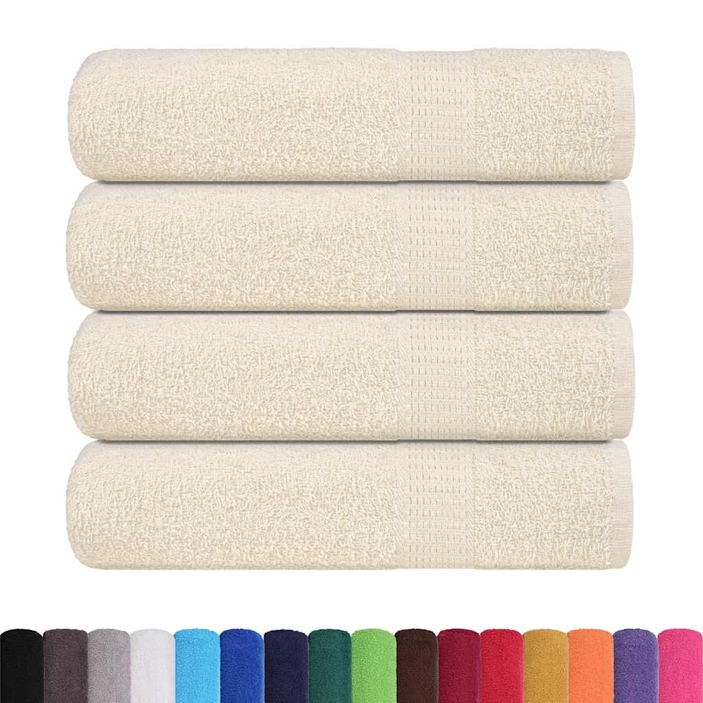 Toalhas de mãos frogn 4 pcs 50x100 cm 360 g/m² creme