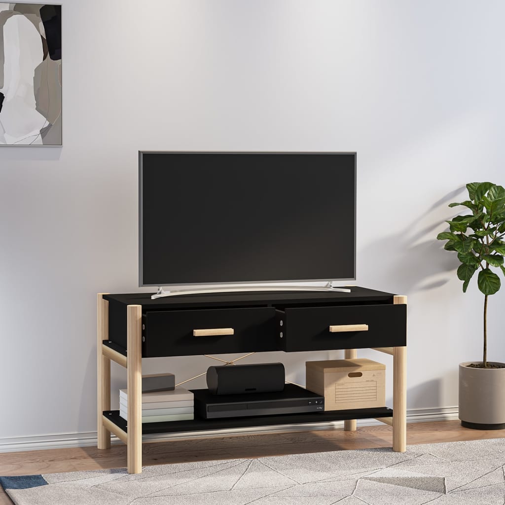 Móvel para TV 82x38x45 cm derivados de madeira preto
