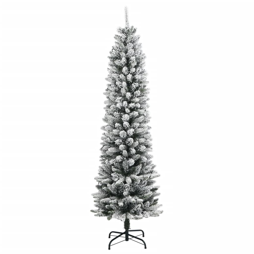 Árvore de natal artificial com 150 luzes LED e neve 150 cm