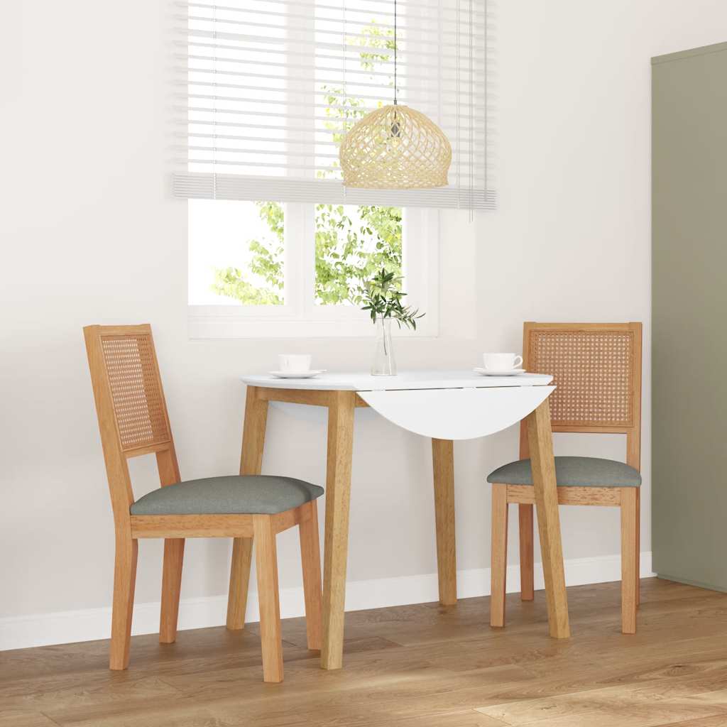 Cadeiras de jantar com almofadões 2 pcs madeira maciça