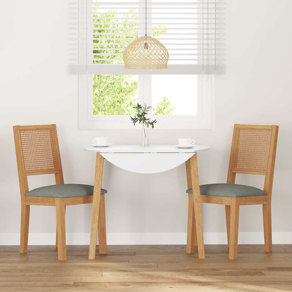 Cadeiras de jantar com almofadões 2 pcs madeira maciça