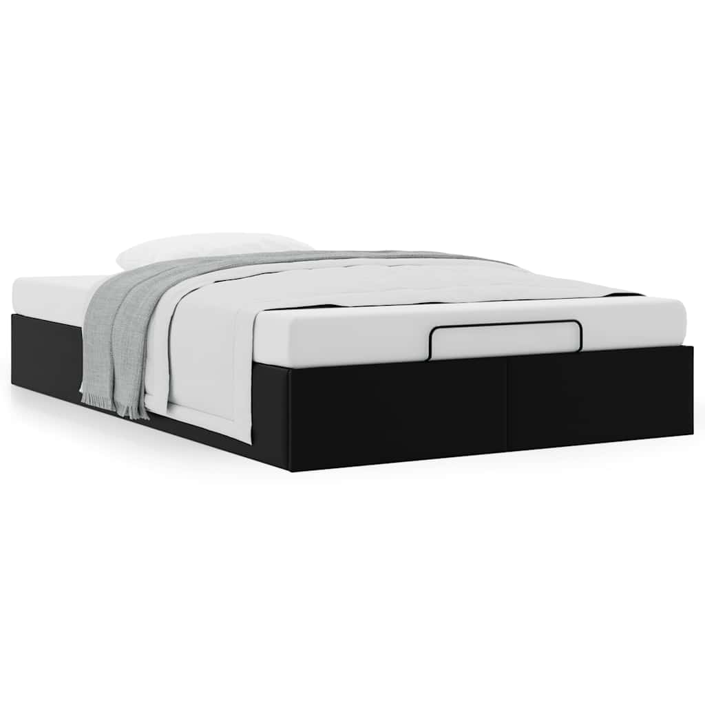 Estrutura de cama otomana sem colchão 120x200 cm preto