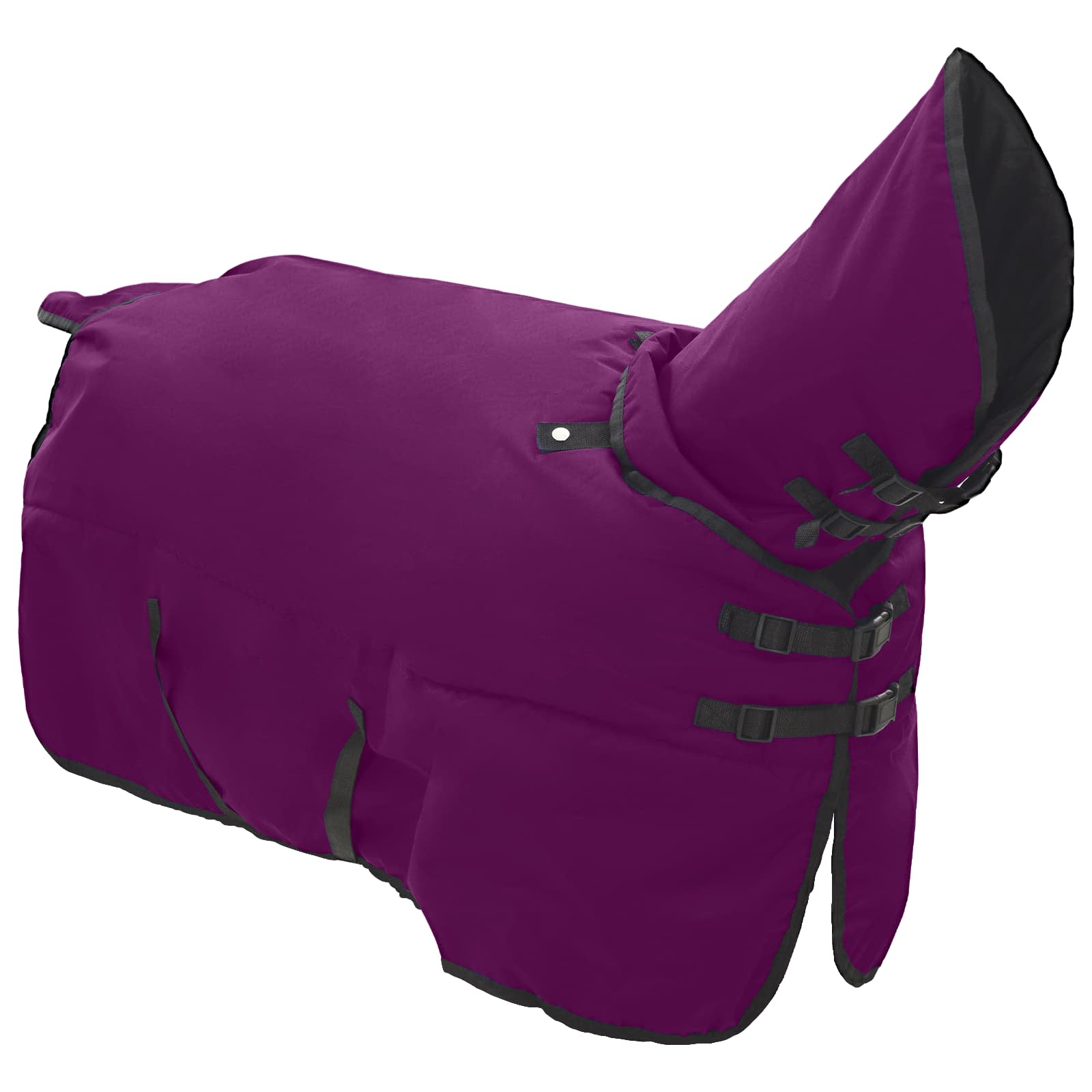 Cobertor de cavalo verde escuro e preto 85 cm poliéster