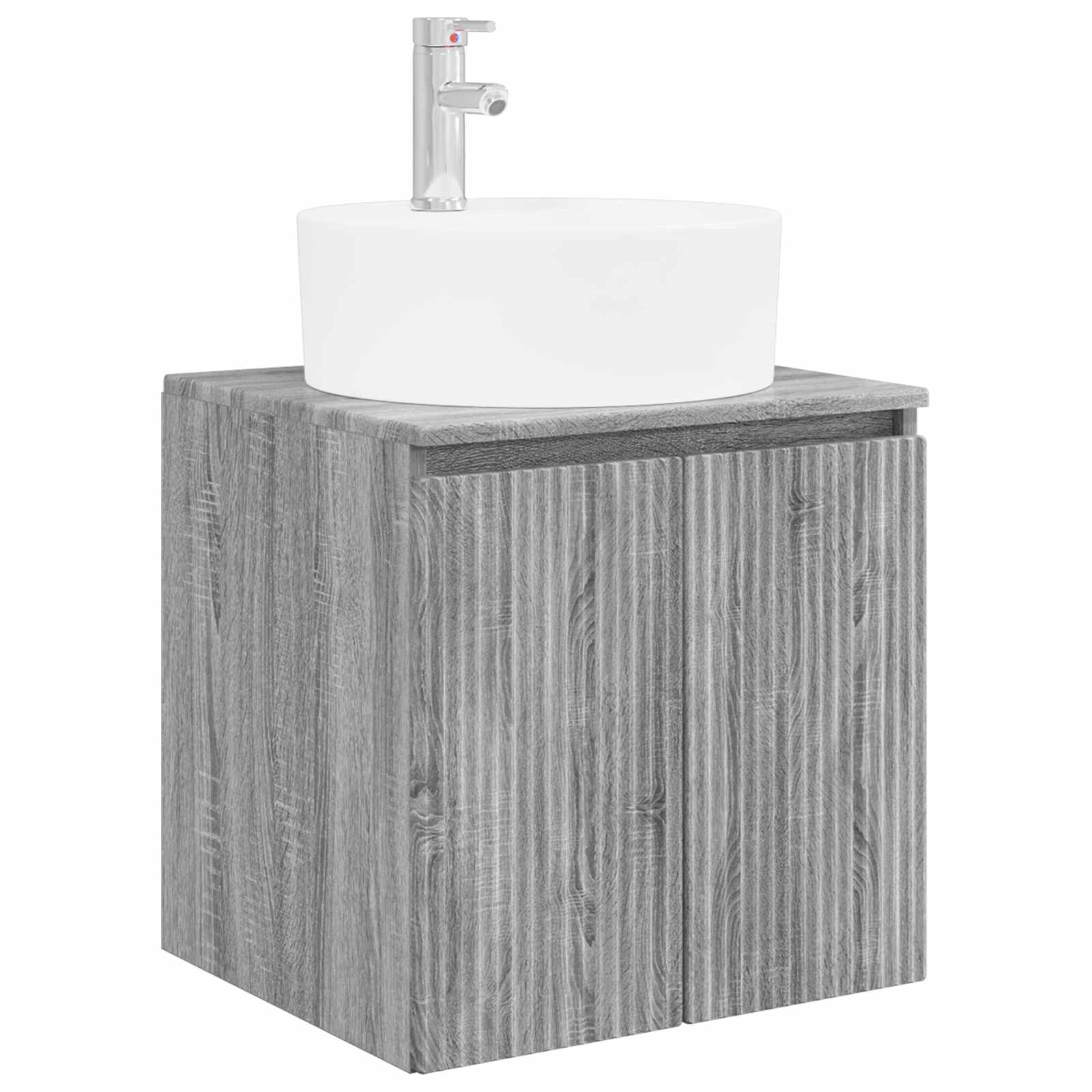 Vaidade com pia suspensa sonoma cinzento 49,5 x 44,5 x 65 cm
