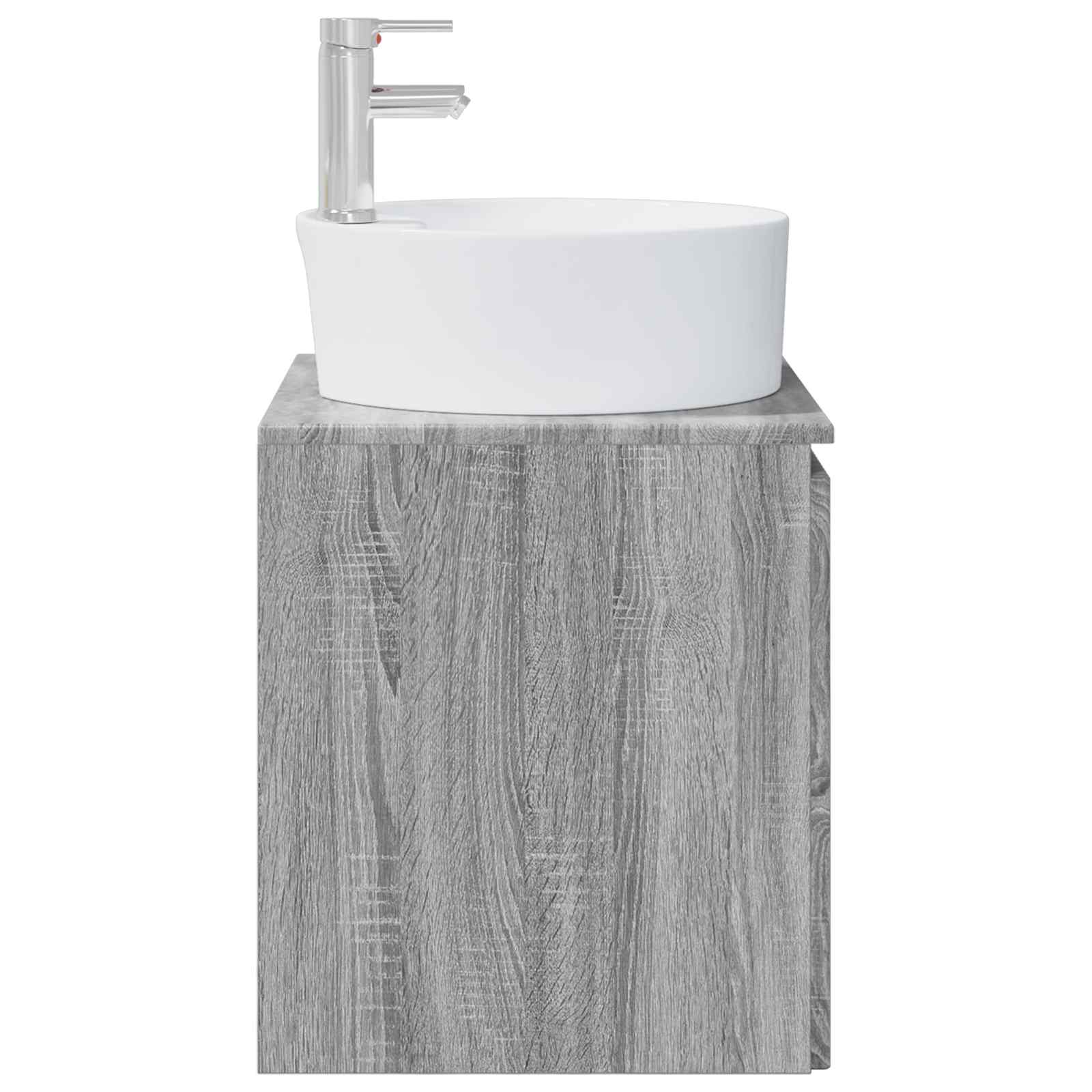 Vaidade com pia suspensa sonoma cinzento 49,5 x 44,5 x 65 cm