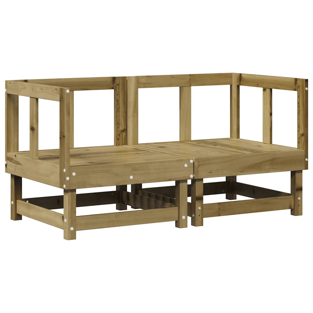 Sofás de canto com almofadões 2 pcs pinho impregnado