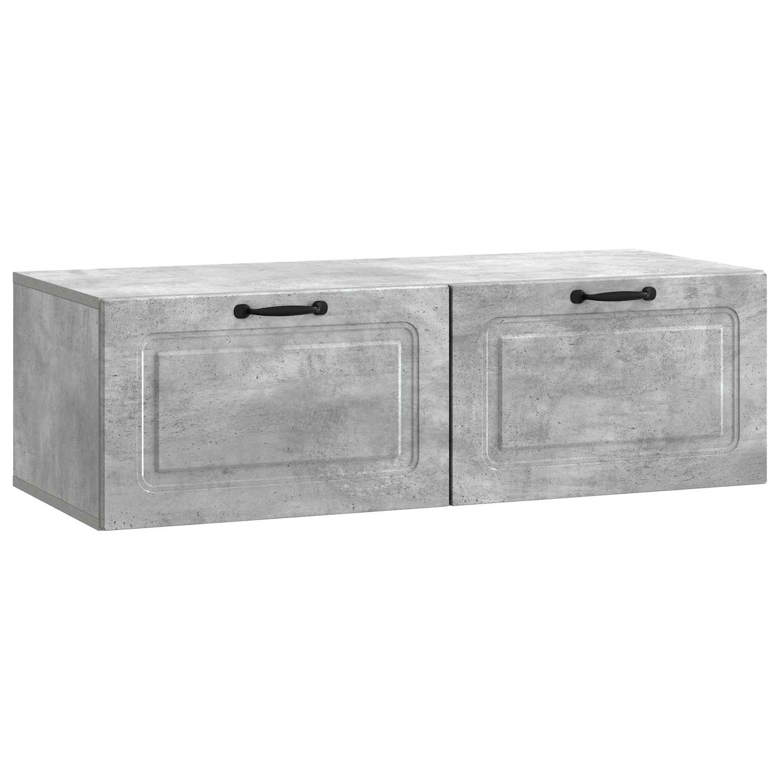 Gabinete de TV de parede cinzento cimento 98 x 41 x 30 cm