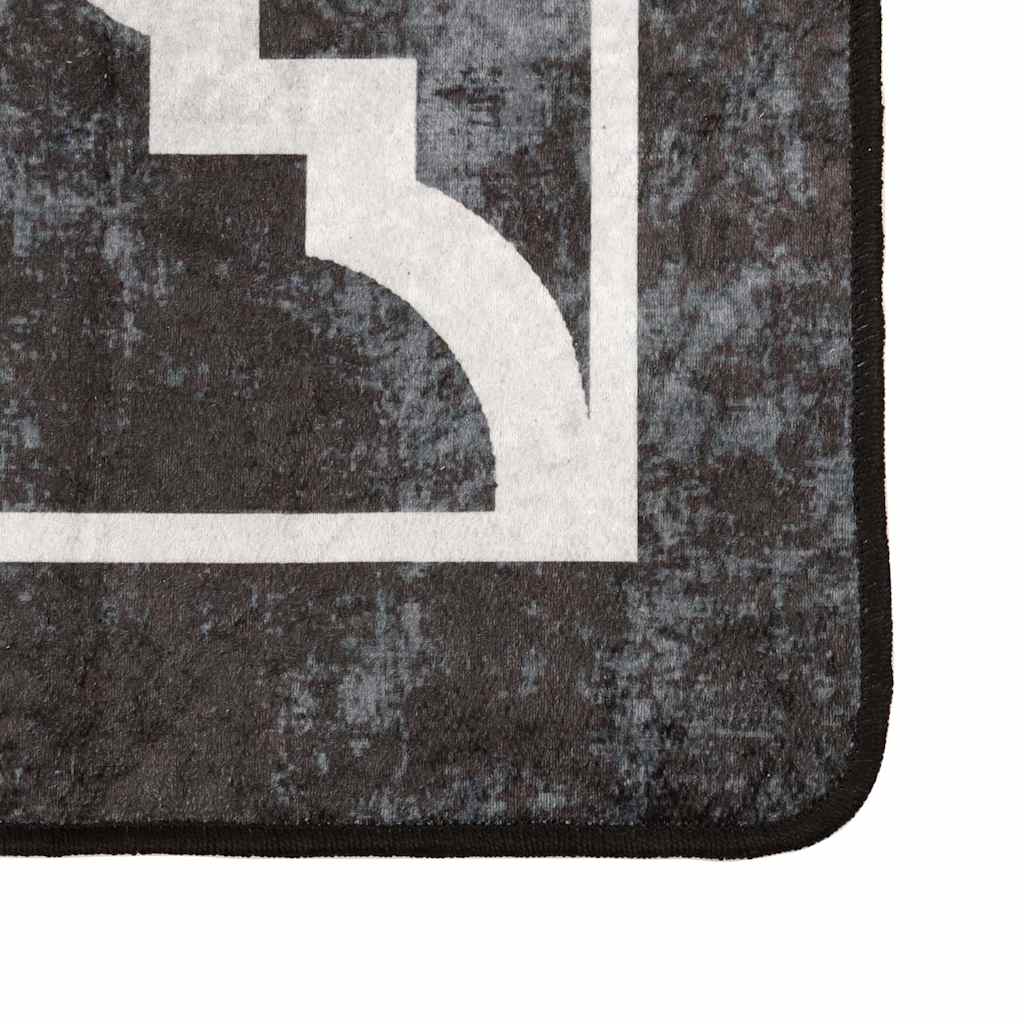 Tapete lavável 160x230 cm preto e branco
