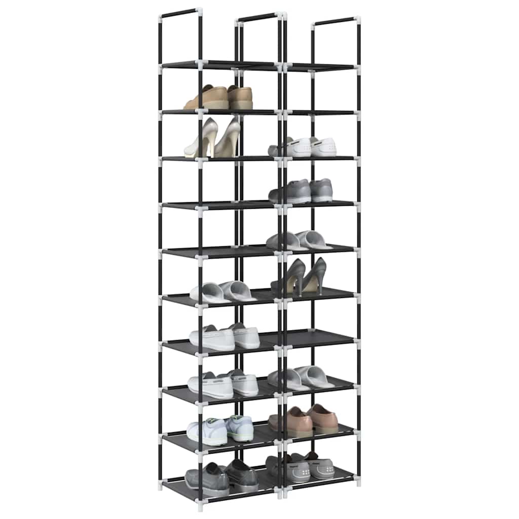Sapateiras 2 peças de 10 níveis 33x33x174 cm tecido não tecido