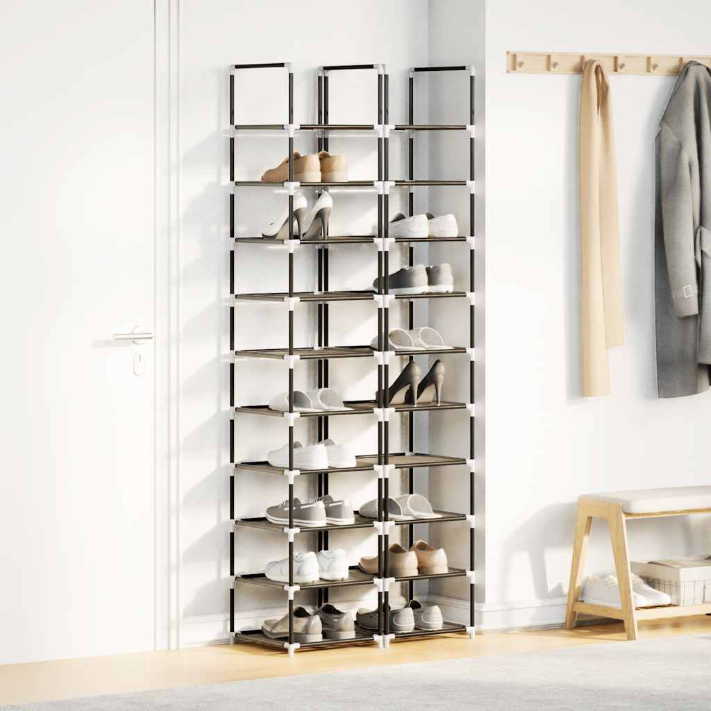 Sapateiras 2 peças de 10 níveis 33x33x174 cm tecido não tecido