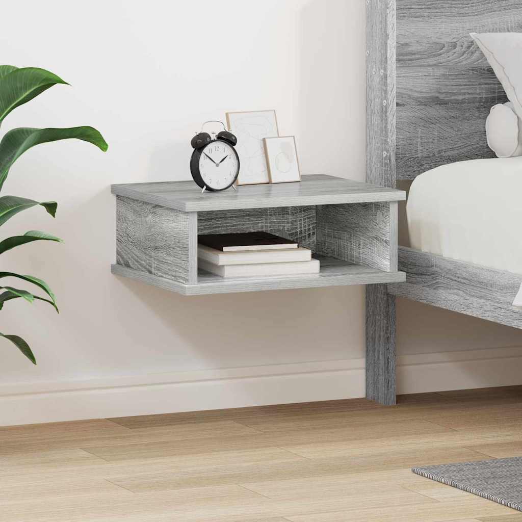 Mesa-de-cabeceira cinza sonoma 40 x 31 x 15 cm