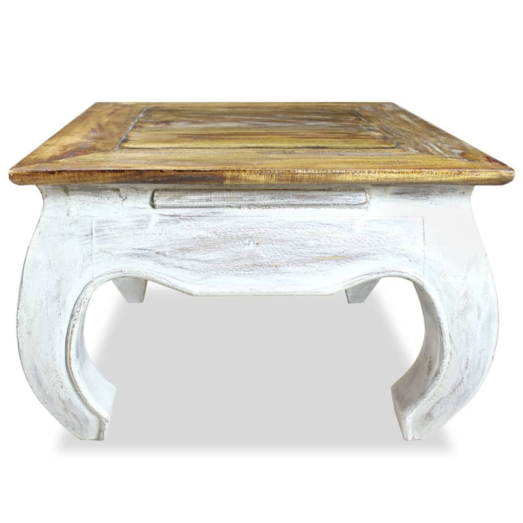 Mesa de apoio madeira de mogno maciça 50x50x35 cm