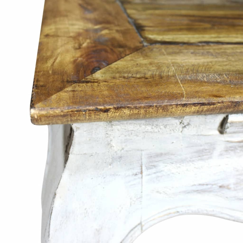 Mesa de apoio madeira de mogno maciça 50x50x35 cm