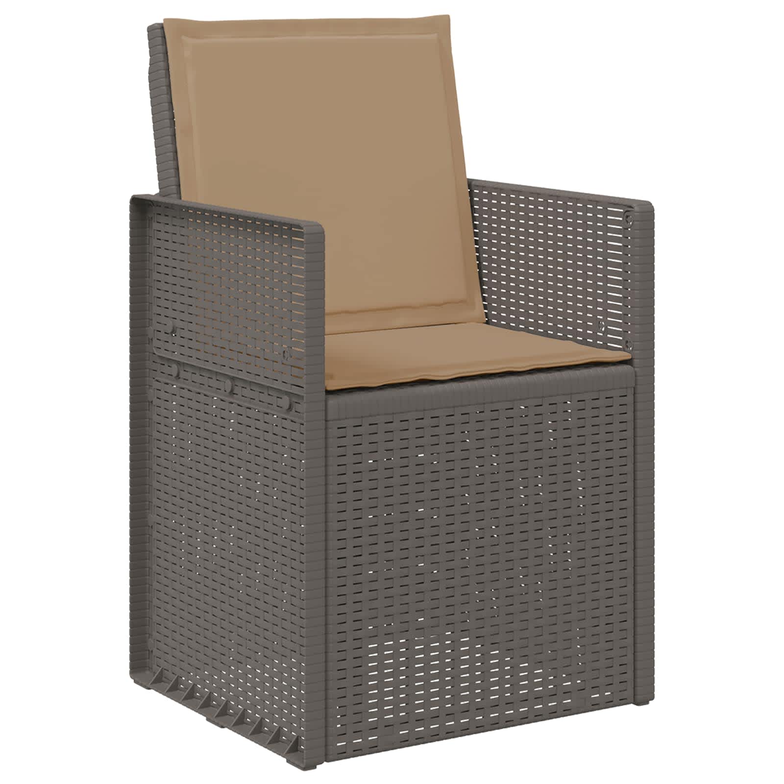 Cadeiras de jantar para jardim 2 unid. cinza claro e taupe PP
