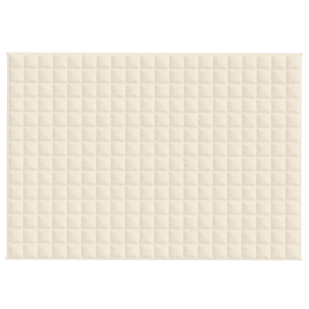 Manta pesada 6 kg 138x200 cm tecido creme-claro