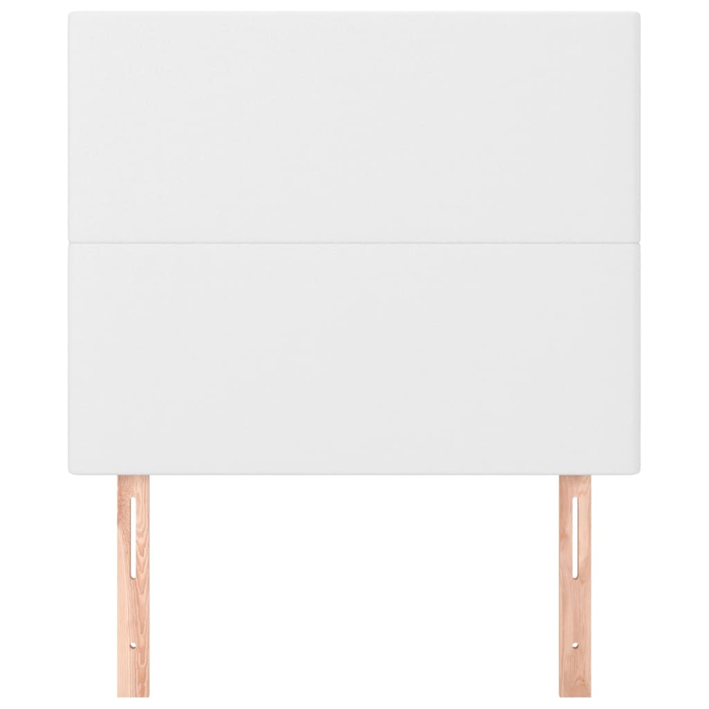 Cabeceira branca 90x5x118/128 cm couro sintético