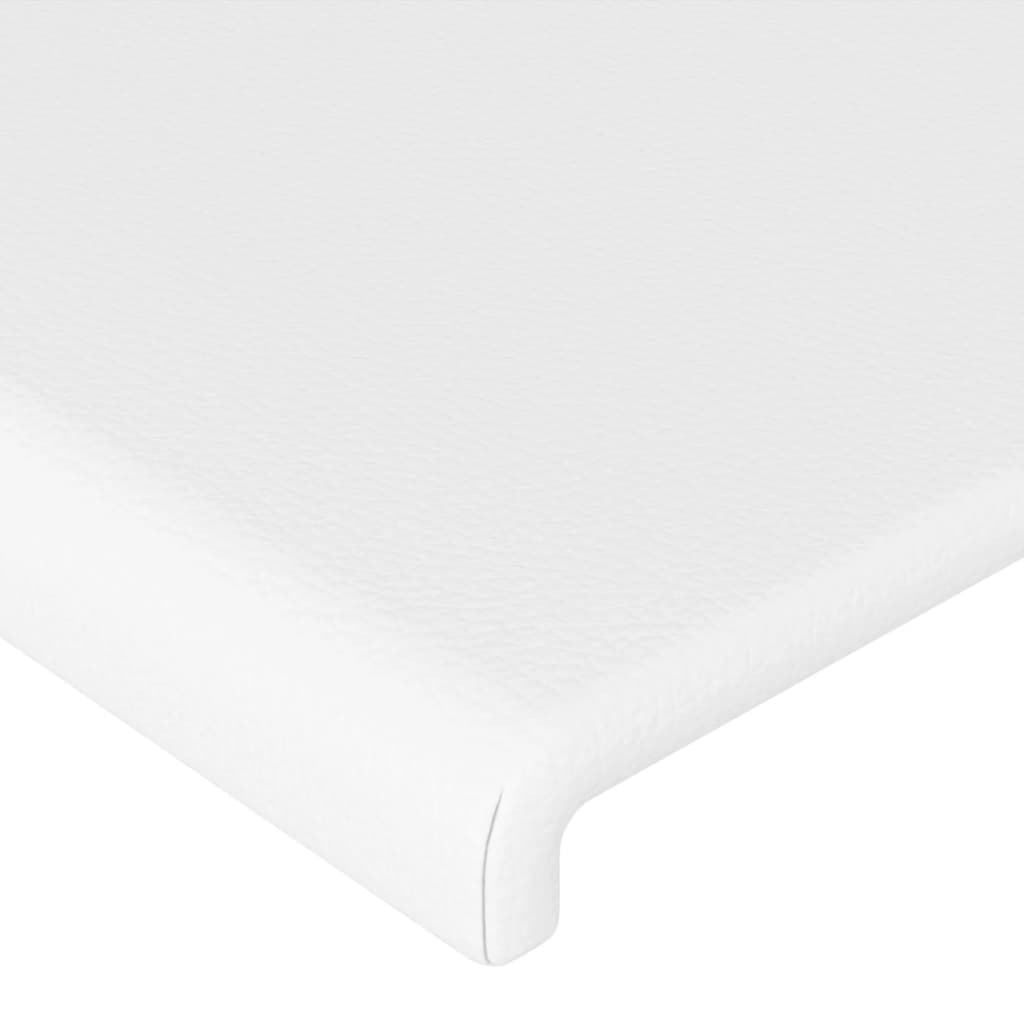 Cabeceira branca 90x5x118/128 cm couro sintético