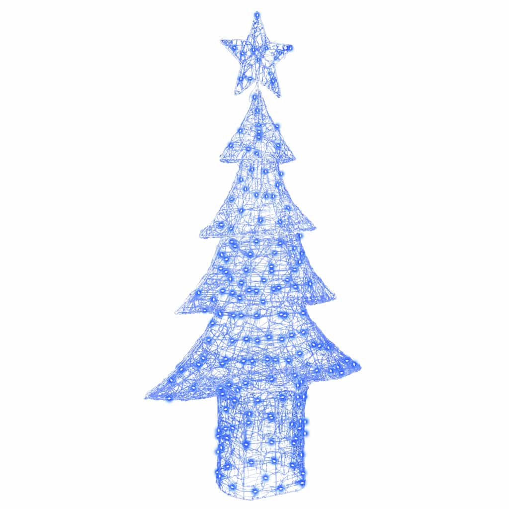 Árvore de natal com 240 leds azul 180 cm acrílo