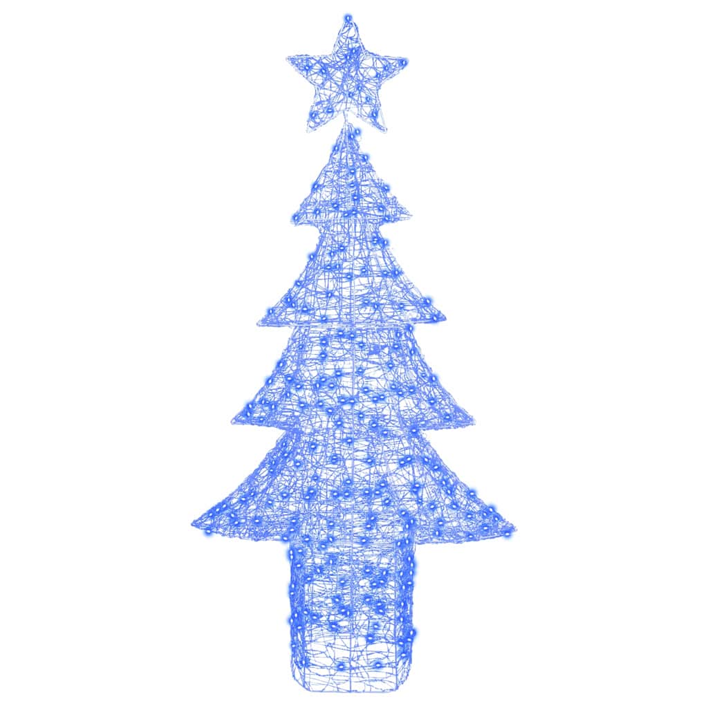 Árvore de natal com 240 leds azul 180 cm acrílo