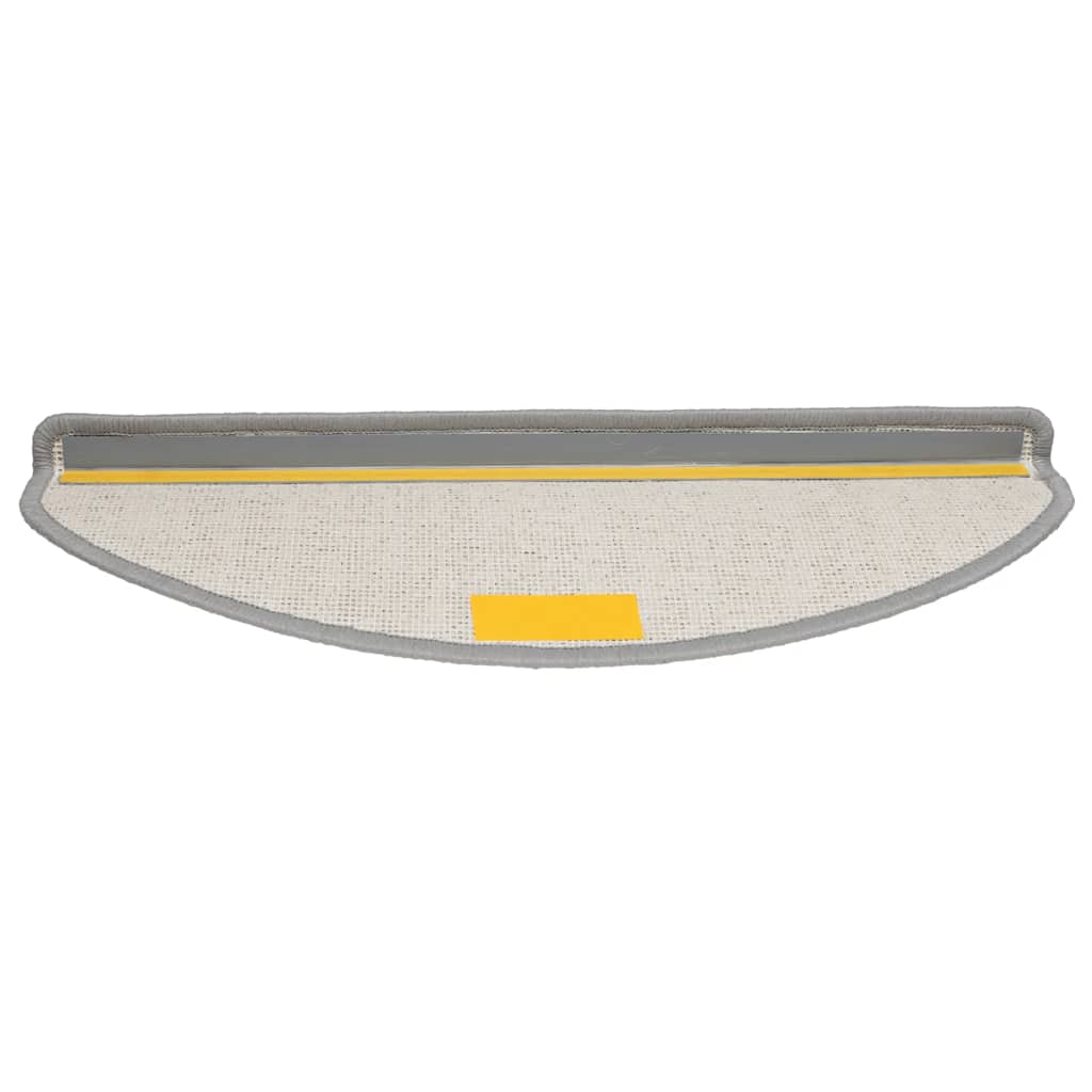 Tapetes de escada 20 peças 65x21x4 cm cinza semicircular grande