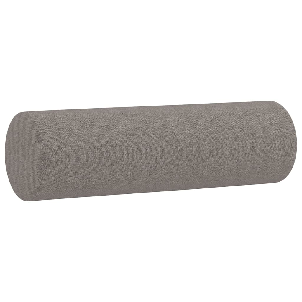 Almofadas decorativas 2 pcs ø15x50 cm tecido cinza-acastanhado