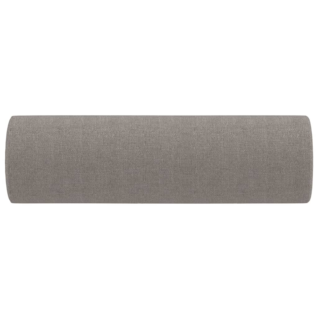 Almofadas decorativas 2 pcs ø15x50 cm tecido cinza-acastanhado