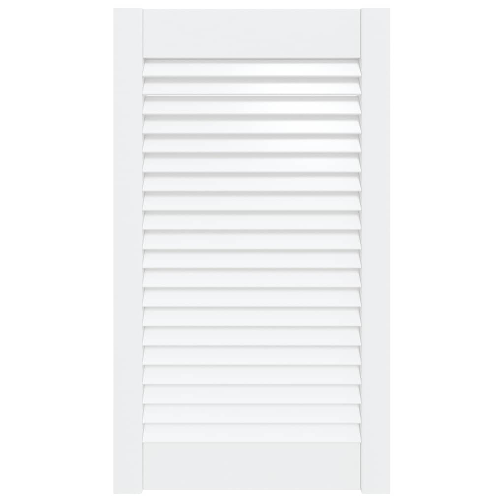 Porta de armário com design de persiana pinho maciço branco