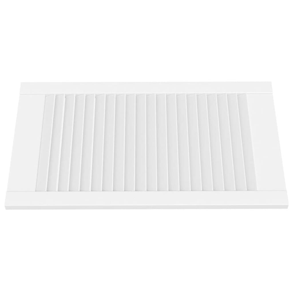 Porta de armário com design de persiana pinho maciço branco