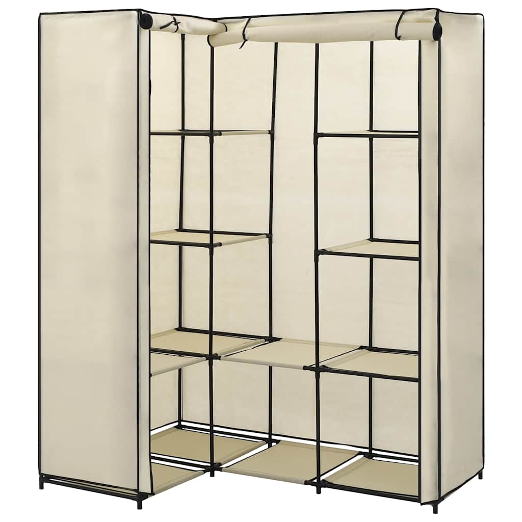 Roupeiro de canto 130x87x169 cm creme
