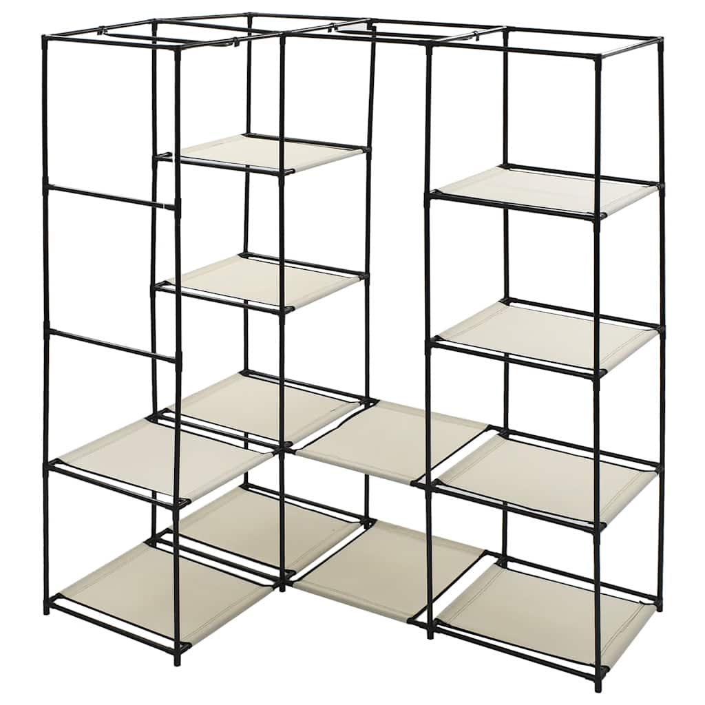 Roupeiro de canto 130x87x169 cm creme