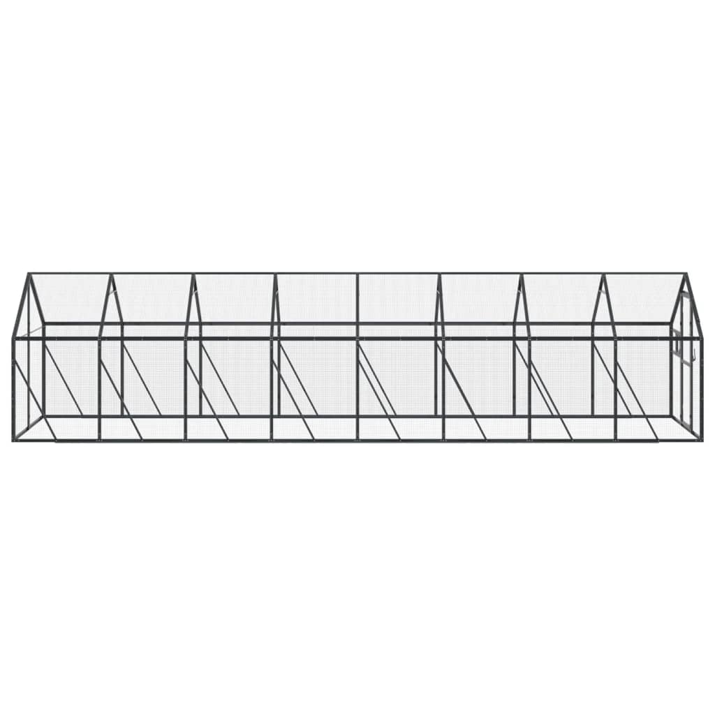 Aviário 1,79x8x1,85 m alumínio antracite
