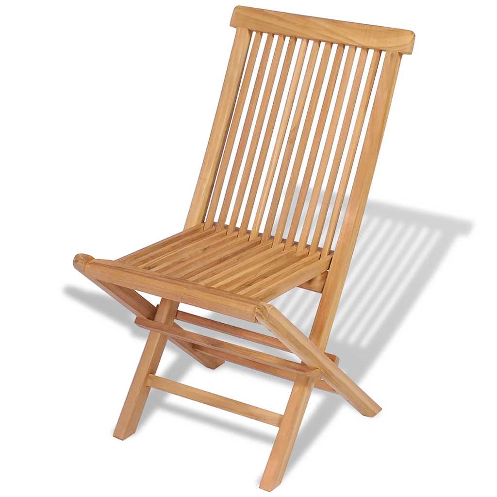 Cadeiras de jardim dobráveis 4 pcs madeira teca maciça