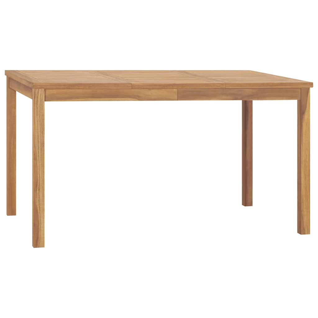 Conjunto de jantar de jardim de 7 peças 140x80 cm madeira de teca maciça