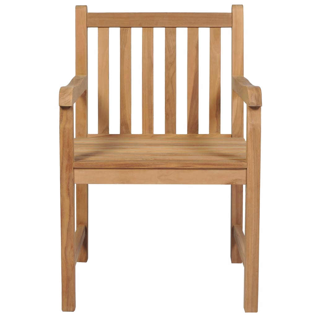 Cadeiras de jardim c/ almofadões azuis 2 pcs teca maciça