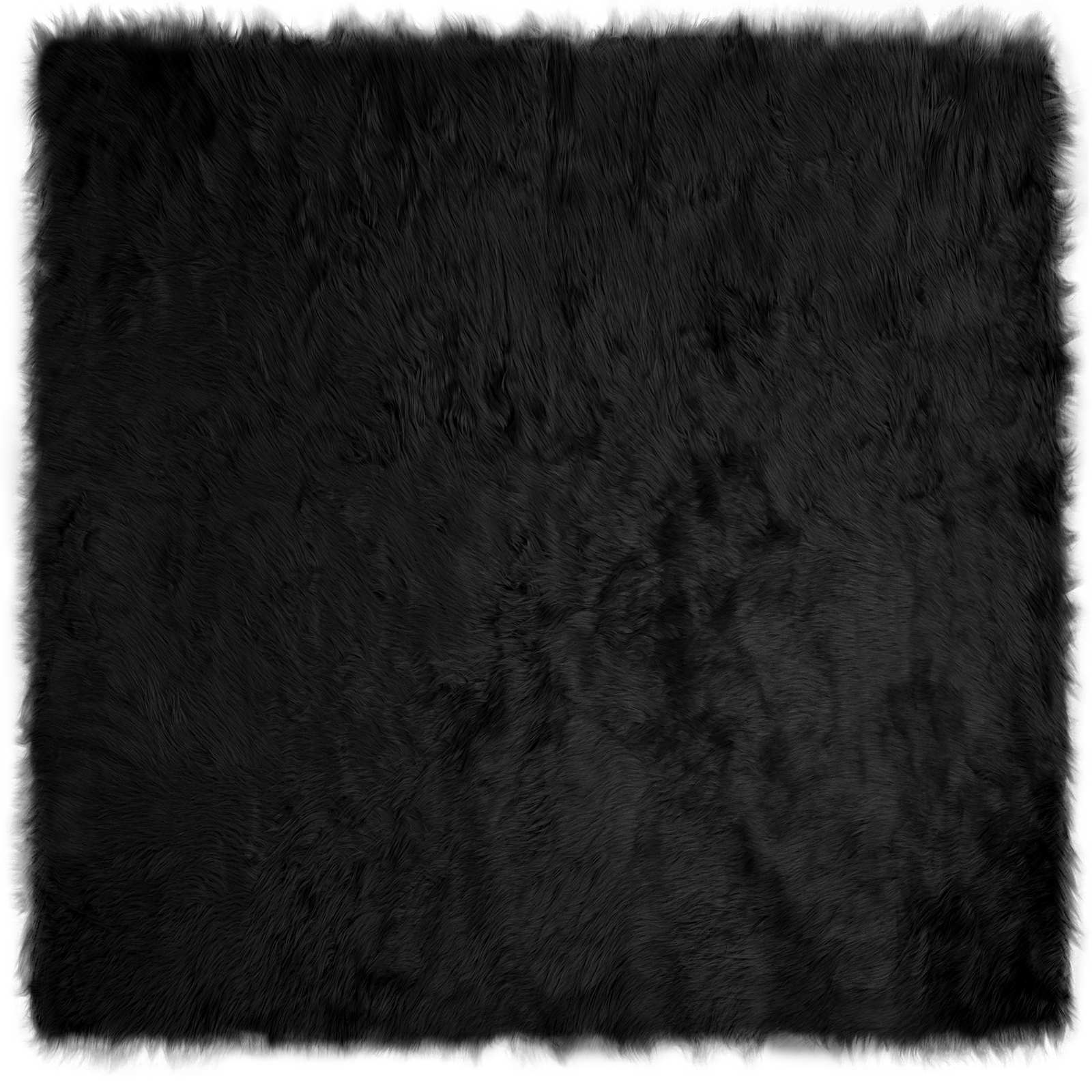 Tapete de de ovelha sintética tafalla preto 200 x 200 cm