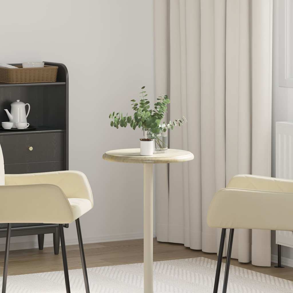 Tampo de mesa ø40x2,5 cm mármore cor creme