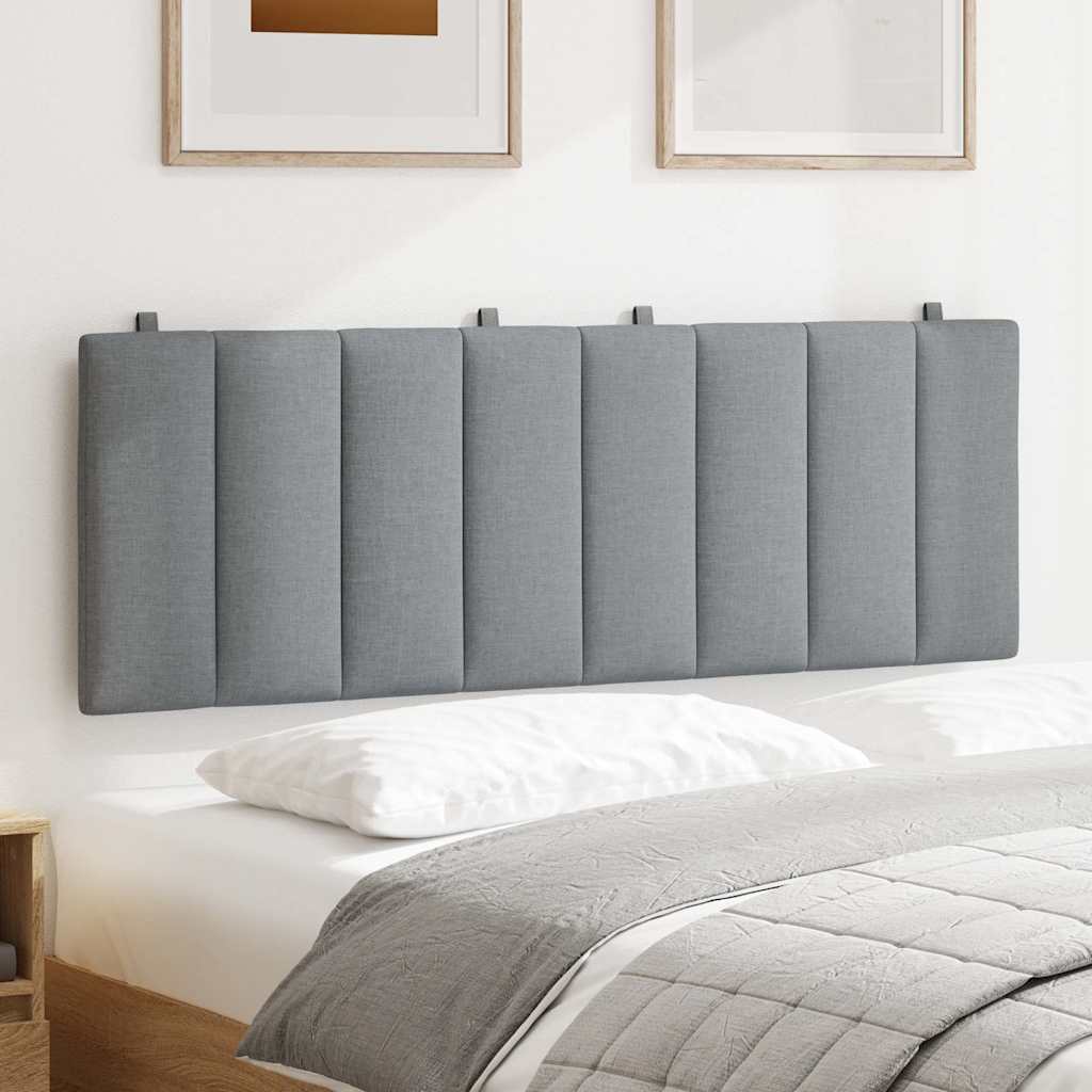 Almofadão de cabeceira hanko 140 cm tecido cinzento-claro