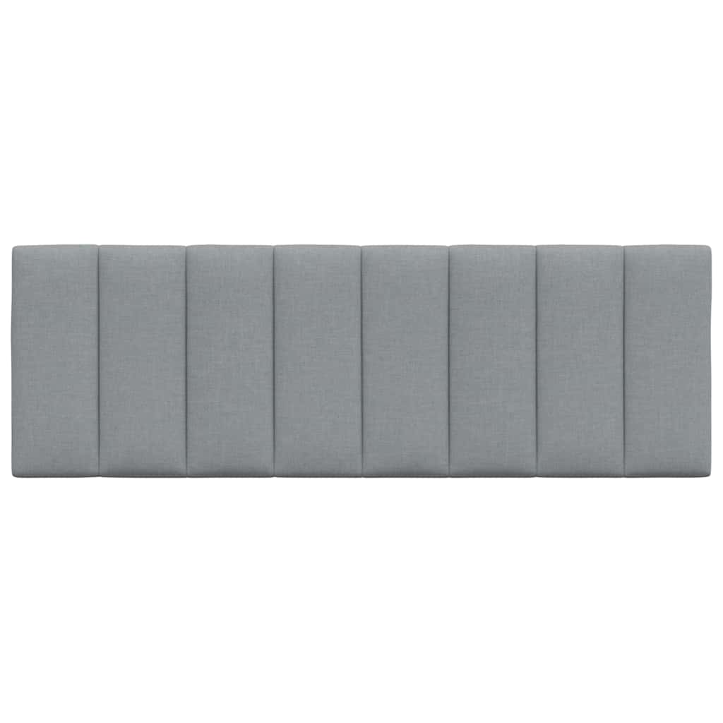 Almofadão de cabeceira hanko 140 cm tecido cinzento-claro