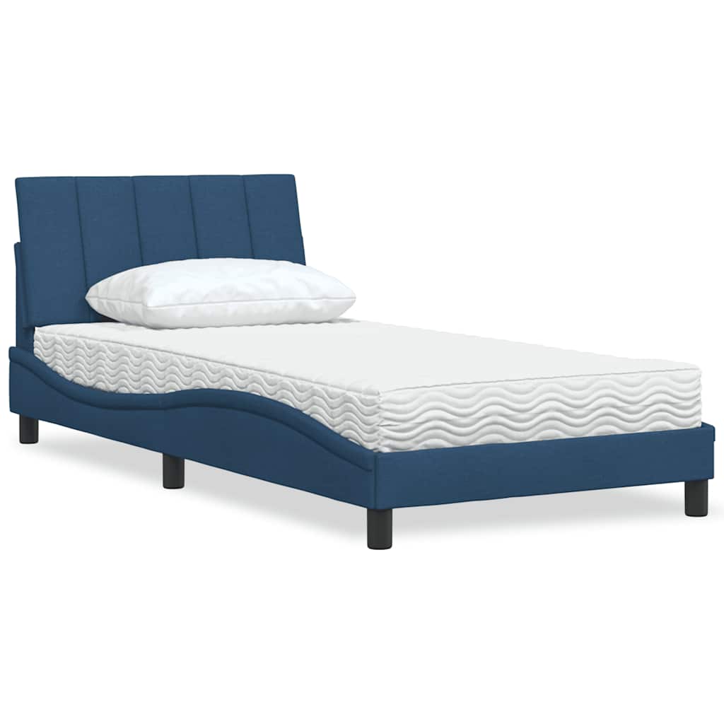 Cama com colchão hanko 100x200 cm tecido azul