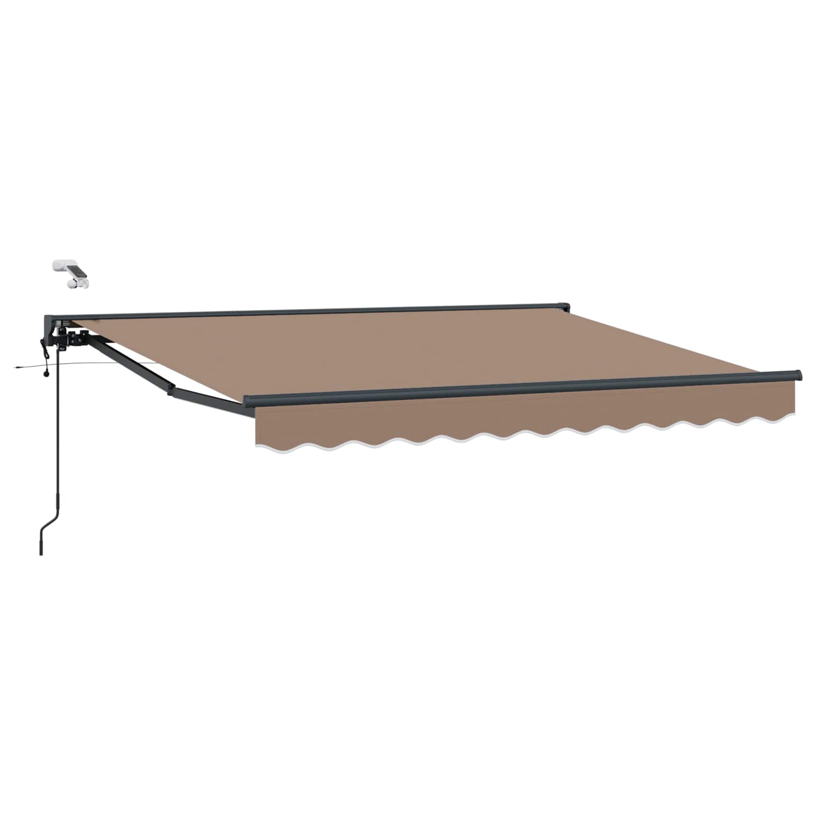 Toldo retrátil elétrico cinzento-acastanhado 4 × 3 m
