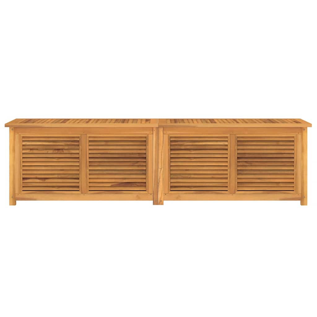 Caixa de arrumação para jardim com saco 200x50x55cm teca maciça