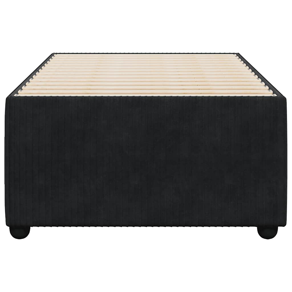 Estrutura de cama 90x200 cm veludo preto